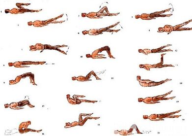 Latihan fizikal untuk osteochondrosis lumbar